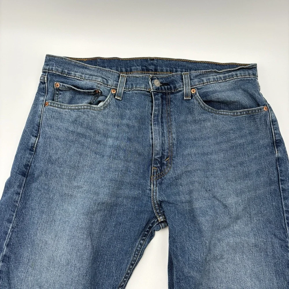 Levi's 505 Mens Jeans 36x30 Regular Fit Straight Leg Blue Denim